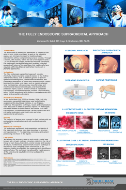 Fully Endoscopic Supraorbital approach