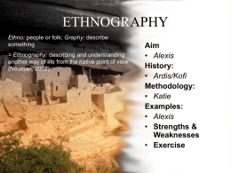 Ethnography - uidaho.edu