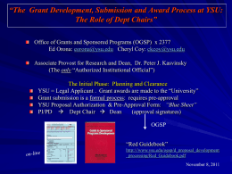 The Grant Development Process at Youngstown State University