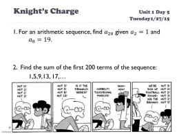 Intro to Sequences and Series
