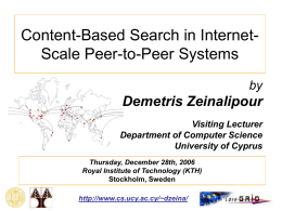 Content-Based Search in Internet-Scale Peer-to