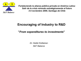 Encouragement of industry towards R&D Chile November 3rd, 2009