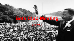 Beta Club Meeting - Oconee County Schools