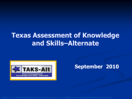 Texas Assessment of Knowledge and Skills