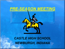 PRE-SEASON MEETING - Warrick County School Corporation