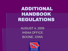 Focus on 5 Handbook Regulations