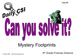 Case 4 - Mystery Footprints