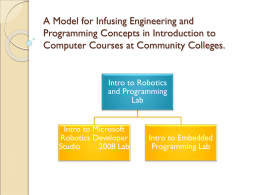 A Model for Infusing Engineering and Programming Concepts