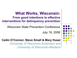 What Works, Wisconsin - For Your Information