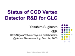 Vertex Detector for GLC - Tata Institute of Fundamental