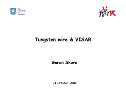 Current pulse in the tungsten wire