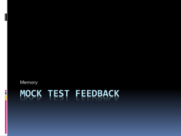 Mock test feedback - Beauchamp Psychology