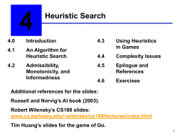 Ch 4a: Heuristic Search - Computer Science