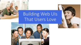 Building Web Uis That Users Love