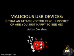 Malicious USB Devices