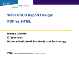 WebFOCUS Report Design: PDF vs. HTML