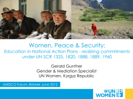 Global Overview: Women, Peace & Security Resolutions