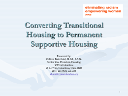 Converting Transitional Housing to Permanent Supportive