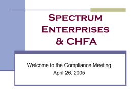 Spectrum Enterprises & CHFA