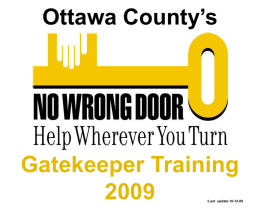 Gatekeeper Training 2001