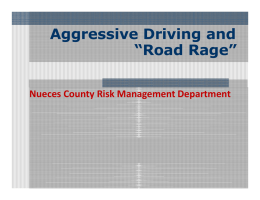 Aggressive Driving and 'Road Rage'