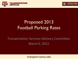 Proposed 2013Football Parking Rates