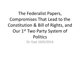 First Two Party System of Politics