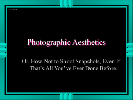 PowerPoint Presentation - Photographic Aesthetics