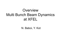 Multi Bunch Beam Dynamics