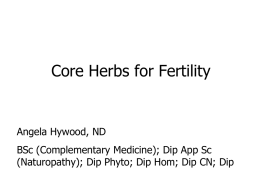 Fertility Herbs – Angela Hywood ND