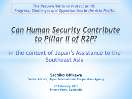 Peacebuilding and Human Security in Japan’s Official