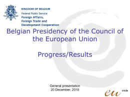 Belgian Presidency of the Council of the European Union