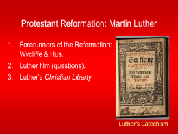 Passing the Flame of the Reformation: John Wycliffe making