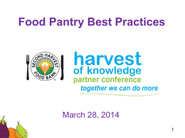 Food Pantry Best Practices