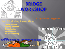 The Writing Process Workshop