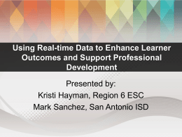 Using Real Data to Support Professional Development
