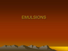 EMULSIONS - India Study Channel