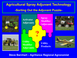 Spray Adjuvant Technology - American Society of Agronomy
