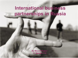 Partnering with Russian business
