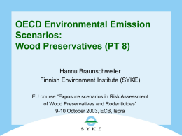 Development of emission scenarios for biocides in the