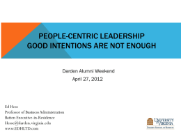 People Centric Leadership: Good Intentions Are Not Enough