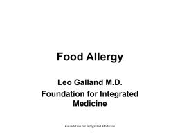 Food Allergy - What is Integrated Medicine?