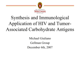 Synthesis and Immunological Application of Glycopeptide