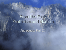 Pantheism and Monism