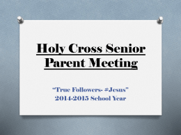 Holy Cross Junior Parent Meeting