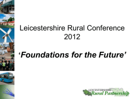 Leicestershire Rural Framework 2011-2014
