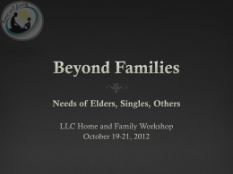 Beyond Families - Laestadian Lutheran Church