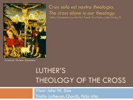 Luther’s theology of the cross