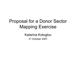 Proposal for a Donor Sector Mapping Exercise