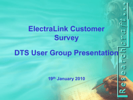 ElectraLink DTS Customer Satisfaction Survey Report